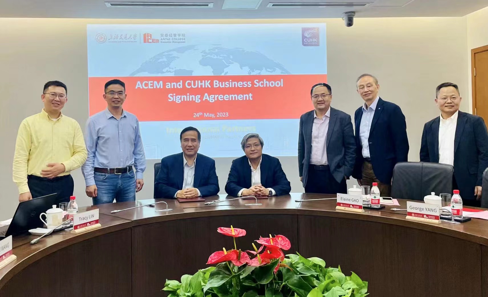 A Delegation Visit of CUHK Business School Headed by Dean Lin Zhou