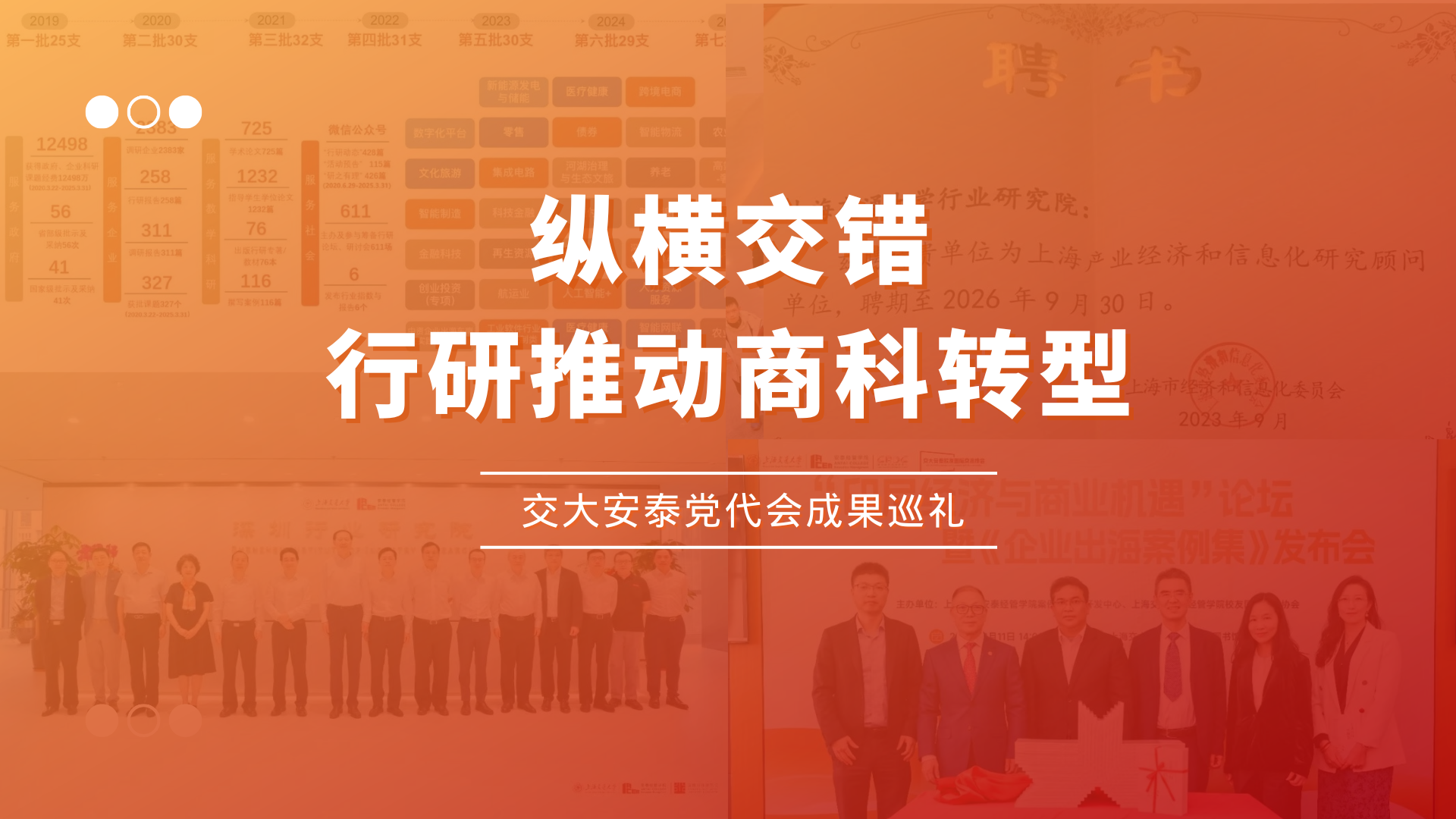 交大安泰党代会成果巡礼（四） | 纵横交错，行研推动商科转型