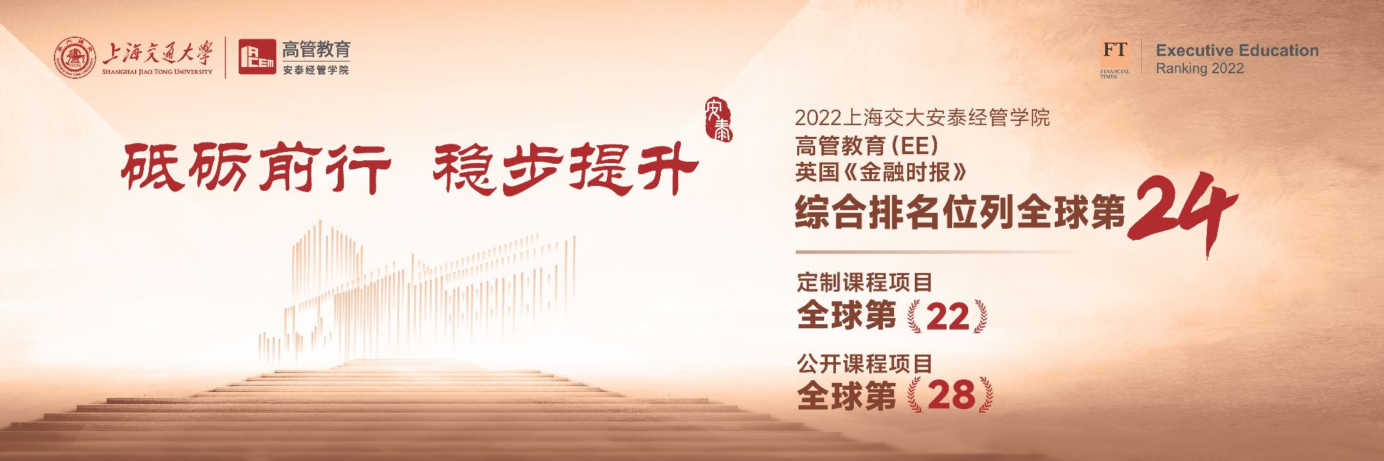 2022高管教育项目FT排行榜：交大安泰位列全球第24名